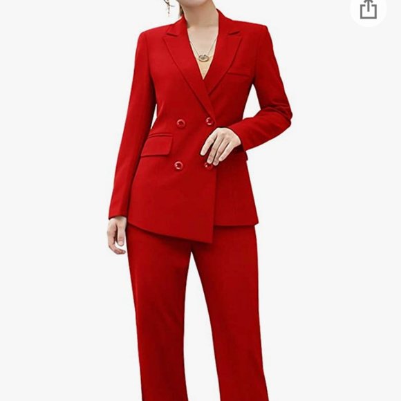SUSIELADY-AMAZON Jackets & Blazers - SOLD!  SUSIELADY Womens Red Business Suit Two Piece Set